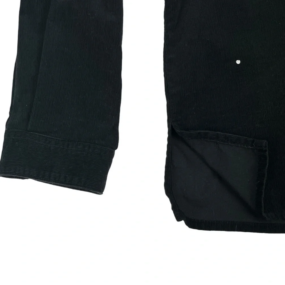 The Quaker Factory Corduroy Shirt Embroidered Christmas Trees Black Large - Picture 6 of 9